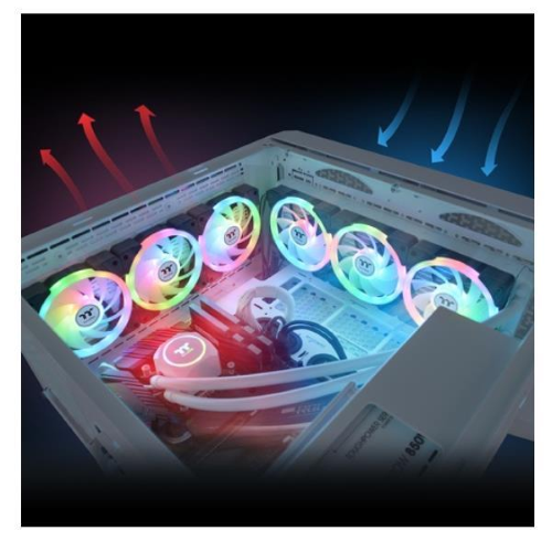 THERMALTAKE SWAFAN EX12 ARGB VENTOLA DI RAFFREDDAMENTO PER PC TT 120mm 3 FAN PACK PREMIUM EDITION NERO